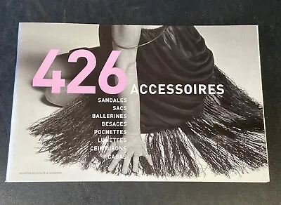 FASHION CATALOG 426 Accessories Supplement 2000's Designer Dolce & Gabbana • $18