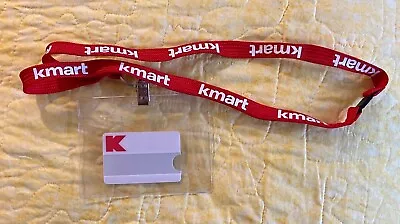 Vintage K-Mart Associate Lanyard Name Tag & Badge Pouch Set NOS Defunct Store • $15