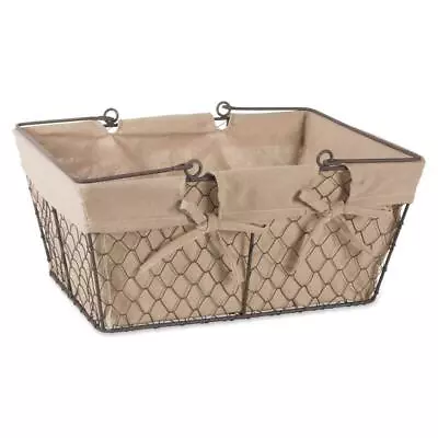 DII 12  Modern Metal Vintage Chicken Wire Egg Basket In Natural • $40.99