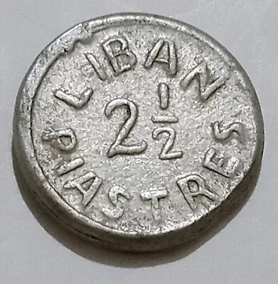£4.99 • Buy 1941 LEBANON 2 1/2 Piastres Coin WORLD WAR 2 ISSUE Middle East HISTORIC Arabic 