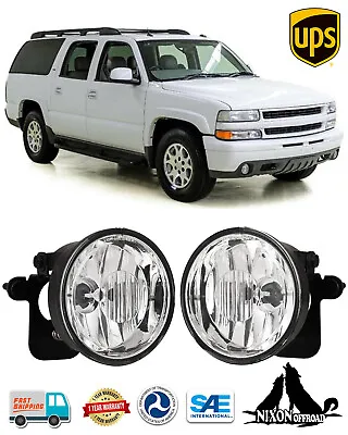 Fog Lights For 2000-2006 Chevy Suburban Tahoe Z71 Driving Bumper Lamp Left+Right • $33.19