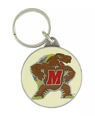 Maryland Terrapins NCAA Inlaid Color Enamel Logo Pewter Key Chain • $7.15