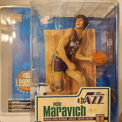 Pete Maravich (Utah Jazz) McFarlane Sports Figure - NBA Legends • $11.99