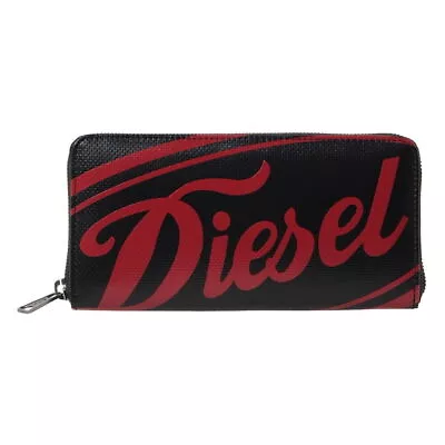 Diesel Round Zipper Long Wallet X08437 P4447 T8013 Black Men'S • $310.09