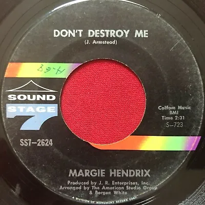 Margie Hendrix ~ Don't Destroy Me ~ Northern Soul Mod R&b Funk 45 Sound Stage 7 • $10