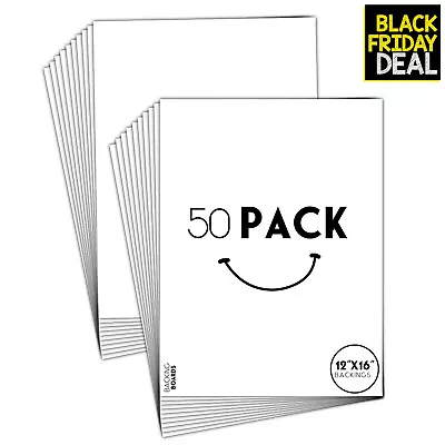 Pack Of 50 12x16 Backing Board Only For Art Photos Print Frame And More White • $64.49