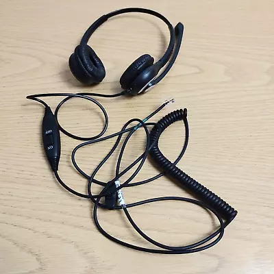 Wantek Headset With Microphone Mic Call Center Headphone Office Landline Phone • £17.50