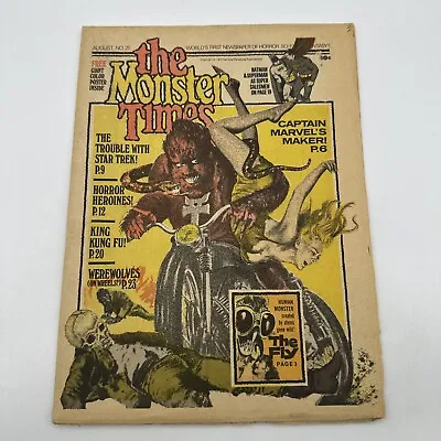 The Monster Times Magazine Newspaper Vol. #1 Issue #25 AUG 1973 Werewolves • $25