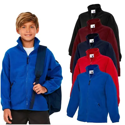 2 For £22 Uneek Childrens Micro Fleece Jacket Kids School Boys Girls Coat UC603 • £12.43