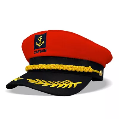 Navy Hat Captains Decorative Sailor Adjustable Cap Military Skipper Men Women • $12.53