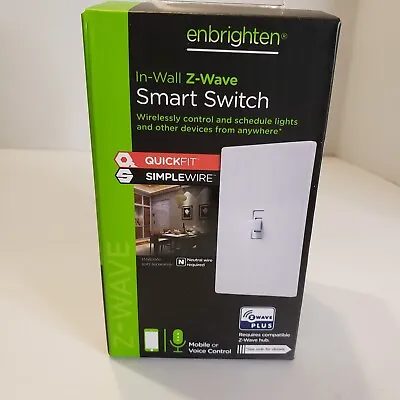 $39.99 • Buy In-Wall Smart Toggle Light Switch Jasco Enbrighten ZW3009 White NEW