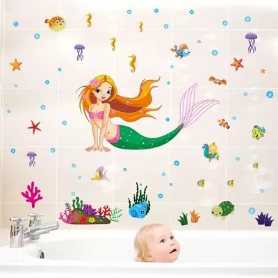 For Girls Kids Removable Vinyl Wall Decor Little Mermaid Room Sticker Home Decor • $10.99