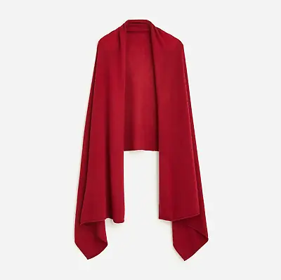 NWT-One Size-J.Crew Oversized Cashmere Wrap - RED OCHRE • $198