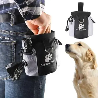 Portable Dog Training Treat Pouch – Pet Walking Obedience Snack Belt Bag • £8.94