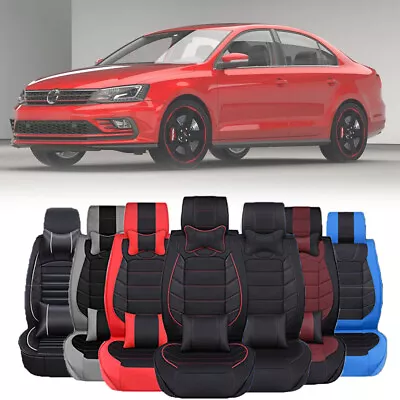 For VW Volkswagen Golf Jetta Passat Luxury Leather 2/5 Car Seat Covers Cushion • $138.98