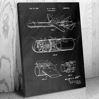 Guided Missile Patent Canvas Print Munitions Technician Fighter Pilot Gift • $89.95