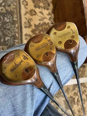 MacGregor Tourney Nicklaus VIP Persimmon Driver 4 & 5 Wood Set Playable • $59