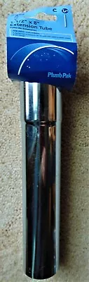 PLUMB PAK PP13-8CP BRASS/CHROME 1-1/2  X  8   EXTENSION TUBE ~ SLIP JOINT~NEW~C • $9.95