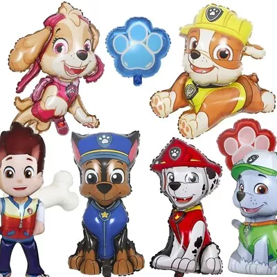 18  Paw Patrol Skye Chase Marshall Rubble Kids Party Foil Birthday Balloons Uk • £1.99