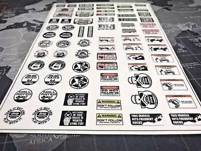 1/10 Jeep Scale RC Stickers Decals - Axial Traxxas Redcat Crawler Trx-4 Scx10 • $9.95