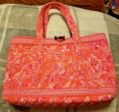 Vera Bradley Hope Toile Print Ret Spring 06 - Small Toggle Tote Bag Purse • $20