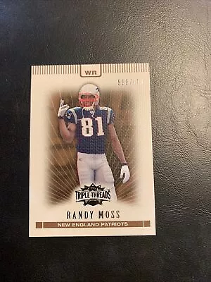 B97 2007 Triple Threads Topps Sepia/639 #61 Randy Moss New England Patriots￼ • $4.89