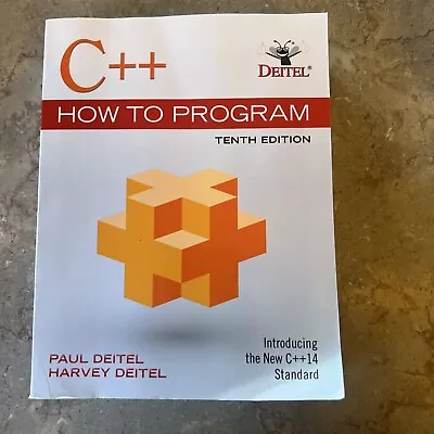 C++ How To Program Tenth Edition Paul Deitel Paperback • $55