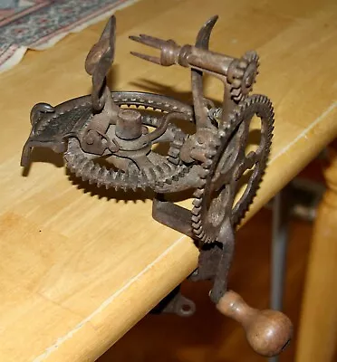 1870 Dated Mechanical Hand Crank Apple Peeler By Reading Hardware Works • $20
