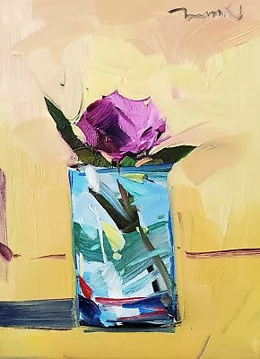 JOSE TRUJILLO Oil Painting IMPRESSIONISM Collectible ORIGINAL Still Life Flower • $0.99