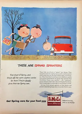 Vintage FoMoCo 1957 Print Ad Spring Tune Ups With Genuine Ford Parts • $5.49