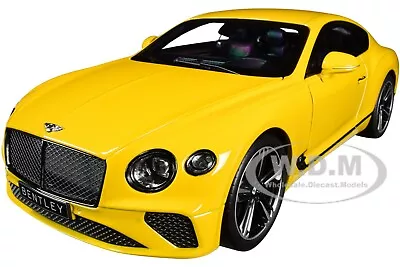 2018 Bentley Continental Gt Monaco Yellow 1/18 Diecast Model Car By Norev 182786 • $149.99