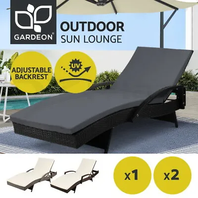 Gardeon Outdoor Furniture Sun Lounge Wicker Lounger Sofa Patio Rattan Day Bed • $289.95