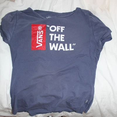 £8 • Buy Womens Vans T Shirt Size 12 Blue M