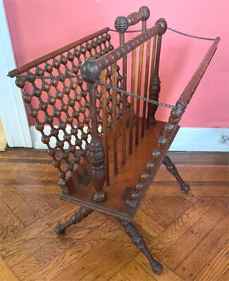 Arts And Crafts Stick & Ball Magazine Rack • $350