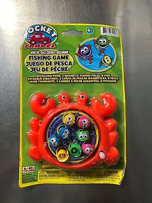 Pocket Travel Wind Up Crab Fishing Game Magnetic Fishing Poles New In Pack • $1.99