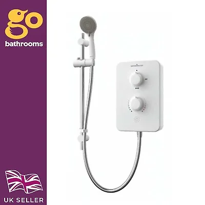 Gainsborough Slim Duo 9.5kW Electric Shower White 3 Spray Head Handset Bathroom • £115.35