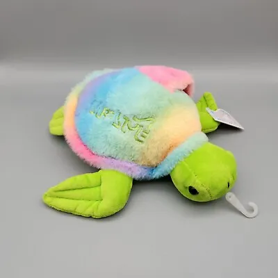 Surf Style Sea Turtle Plush Rainbow Colorful 10  Stuffed Animal W Pouch *No Baby • $7.95