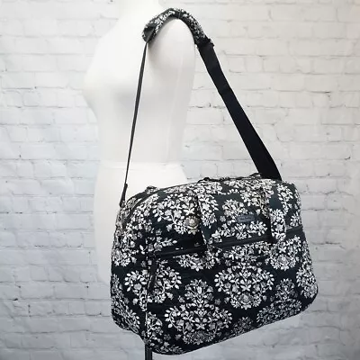 ❤️ VERA BRADLEY Chandelier Noir Medium Traveler Weekender Black White Floral • $59.99