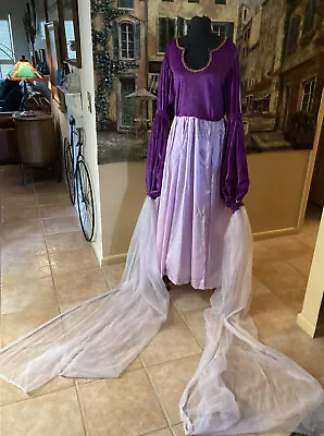 Renaissance Festival Medieval Princess   Gown Purples Long Tulle Sleeves 4-5X • $39.99