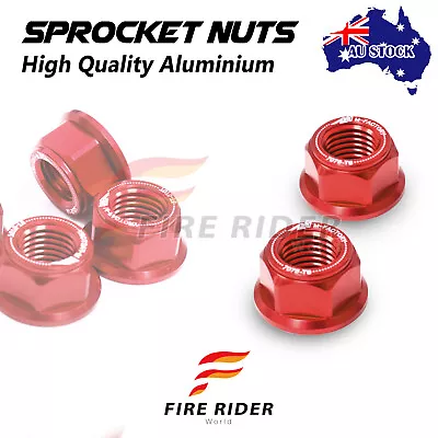 For Kawasaki KR1-KR1S 250 All Years Rear Sprocket Flange Nut Red • $47.43