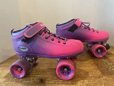 Riedell Skates Pink Dart Ombré Quad Roller Speed Skate Womans Size 8 • $62.99