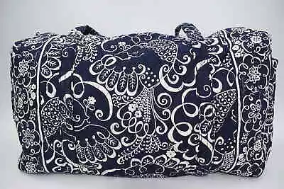 Vera Bradley Large Duffel Bag In  Twirly Birds Navy  Pattern • $41.24