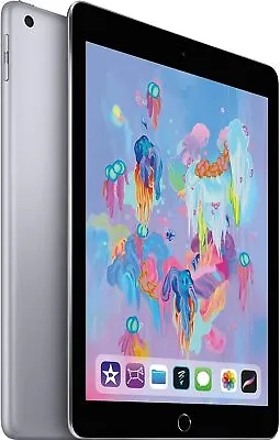 Apple IPad 6th Generation  32GB Wi-Fi And Cellular 9.7in Space Gray- Very Good • $131