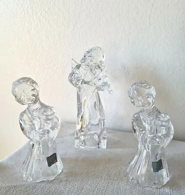 MIKASA LEAD CRYSTAL Angelic Violin & Angel Choir Candleholders Figurine GERMANY • $60