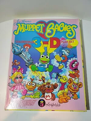 Jim Henson's Muppet Babies 3-D Colorforms Play Set Used (C) 1985 • $14.94