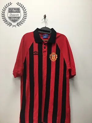 £34.99 • Buy Manchester United 90's Football Umbro Polo Shirt Men's Medium