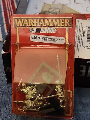 New Metal Warhammer Fantasy Bretonnian Men-At-Arms Command OOP 8567F Blister • $40.99