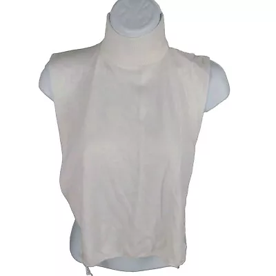 Faux Turtleneck Cover Dickey Acrylic Mock Blouse Half Top Neck White • $14.63