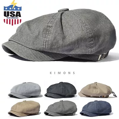 UH Gatsby Cotton Cabbie Newsboy Cap Mens Ivy Hat Golf Driving Summer Sun Flat  • $15.15