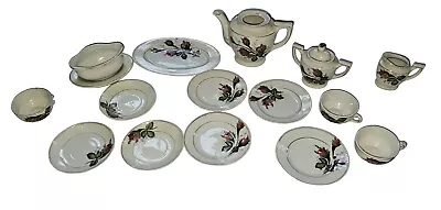 Vintage Child’s Tea Set Japan Moss Rose Pattern 14 Pieces • $17.99